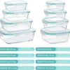 Vtopmart 8 Pack Glass Food Storage Containers , Meal Prep , Airtight Bento Boxes with Leak Proof Locking Lids, for Microwave, Oven, Freezer and Dishwasher, BPA Free - Image 2
