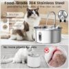 Cat Water Fountain Stainless Steel: 108oz/3.2L Cat Fountain for Drinking, Pet Fountain Water Bowl Dog Drinking Dispenser Cat Feeding & Watering Supplies, Super Quiet Kitty Spout for Cats Dogs - Image 3