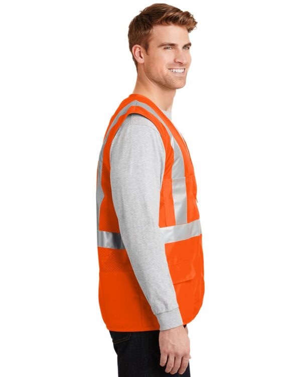 Men's ANSI Class 2 Safety Pocket Vest - Image 2