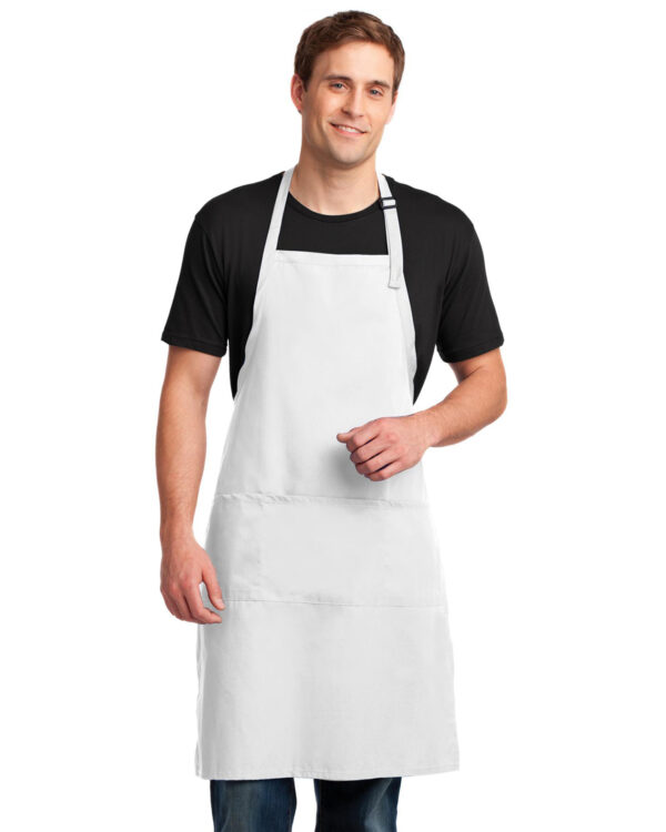 Unisex Easy Care Extra Long Bib Apron with Stain Release