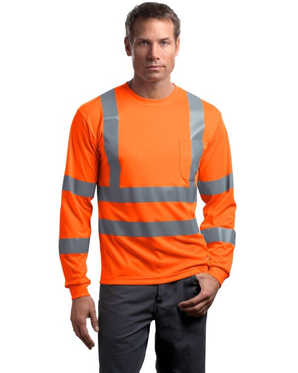 Men's ANSI Class 3 Long Sleeve Snag-Resistant Reflective T-Shirt